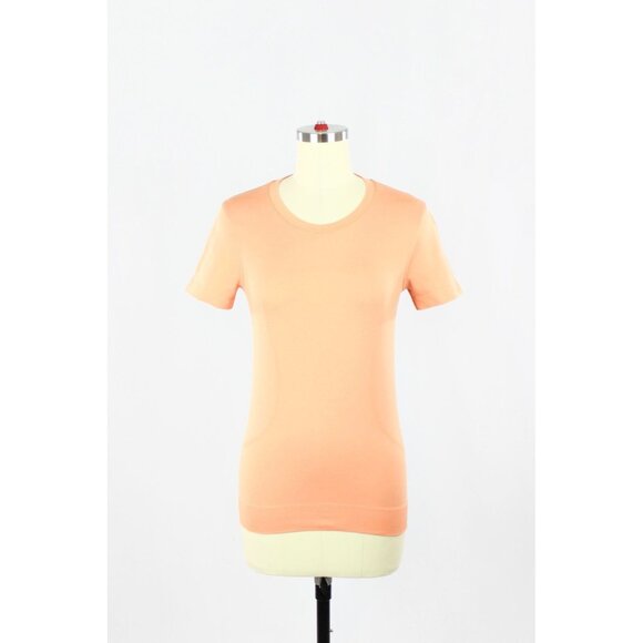 LULULEMON Swiftly Breathe Golden Apricot Orange Short Sleeve T-Shirt, Size 4 - Picture 5 of 16